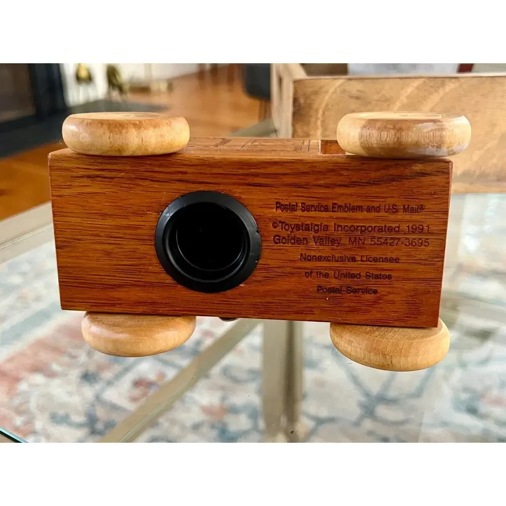 Toystalgia Wooden USPS Mail Truck Music Box Coin Bank America the Beautiful